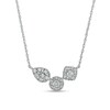 Thumbnail Image 1 of 0.50 CT. T.W. Composite Multi-Shape Diamond Necklace in Sterling Silver