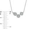 Thumbnail Image 3 of 0.50 CT. T.W. Composite Multi-Shape Diamond Necklace in Sterling Silver