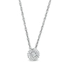 Thumbnail Image 1 of 0.20 CT. T.W. Composite Diamond Flower Pendant in 10K White Gold