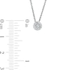 Thumbnail Image 3 of 0.20 CT. T.W. Composite Diamond Flower Pendant in 10K White Gold