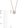 Thumbnail Image 3 of 0.20 CT. T.W. Composite Diamond Flower Pendant in 10K Rose Gold