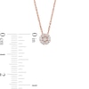 Thumbnail Image 2 of 0.20 CT. T.W. Composite Diamond Flower Pendant in 10K Rose Gold