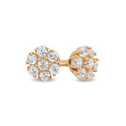 0.20 CT. T.W. Composite Diamond Flower Stud Earrings in 10K Gold