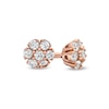 Thumbnail Image 0 of 0.20 CT. T.W. Composite Diamond Flower Stud Earrings in 10K Rose Gold