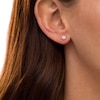Thumbnail Image 1 of 0.20 CT. T.W. Composite Diamond Flower Stud Earrings in 10K Rose Gold