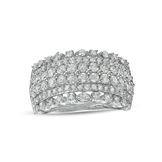 1.45 CT. T.W. Diamond Multi-Row Anniversary Band in 10K Gold