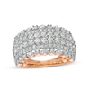 Thumbnail Image 0 of 1.45 CT. T.W. Diamond Multi-Row Anniversary Band in 10K Rose Gold