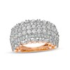 Thumbnail Image 0 of 1.45 CT. T.W. Diamond Multi-Row Anniversary Band in 10K Rose Gold