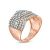 Thumbnail Image 2 of 1.23 CT. T.W. Diamond Twist Multi-Row Anniversary Band in 10K Rose Gold