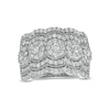 Thumbnail Image 0 of 1.45 CT. T.W. Diamond Art Deco Vintage-Style Anniversary Band in Sterling Silver