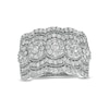 Thumbnail Image 0 of 1.45 CT. T.W. Multi-Diamond Art Deco Vintage-Style Anniversary Band in Sterling Silver