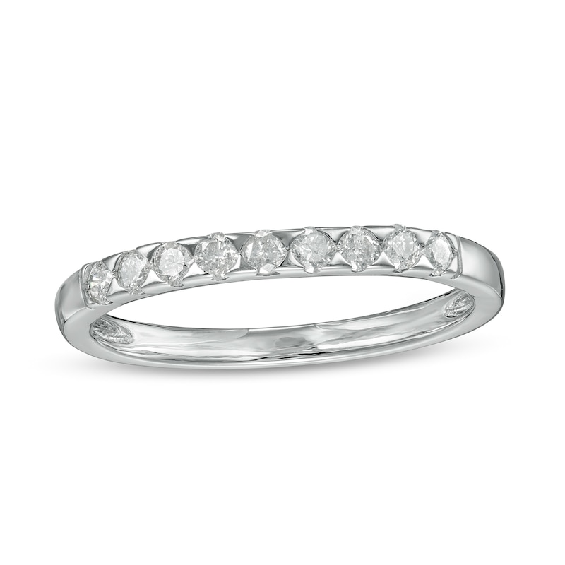 0.29 CT. T.W. Diamond Nine Stone Anniversary Band in Sterling Silver
