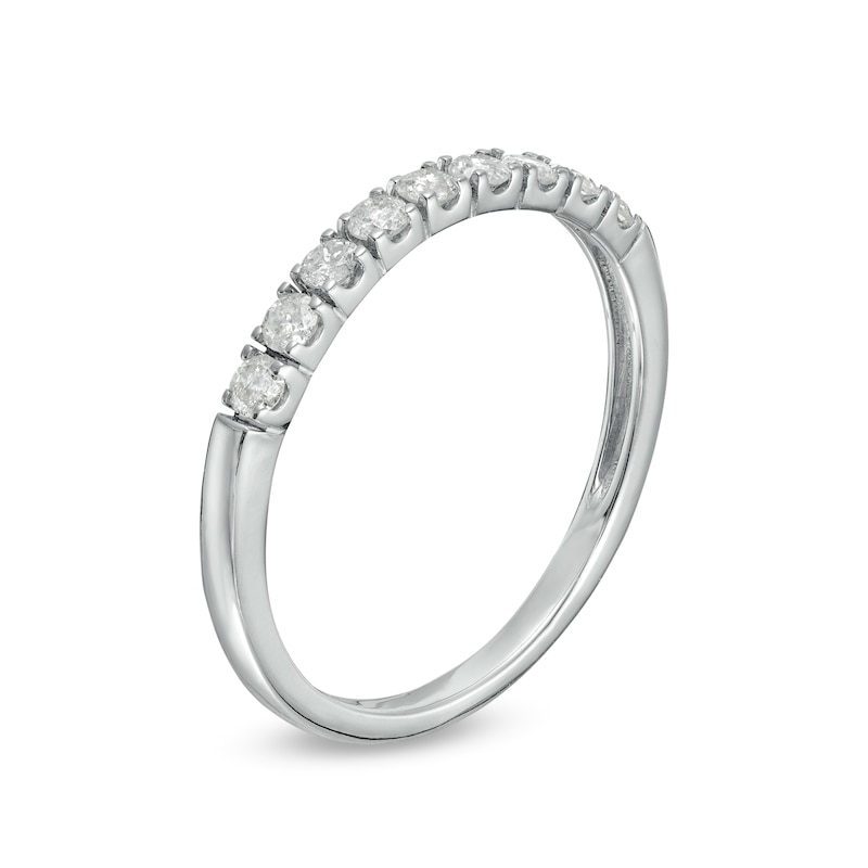 Main Image 3 of 0.29 CT. T.W. Diamond Nine Stone Anniversary Band in 10K White Gold