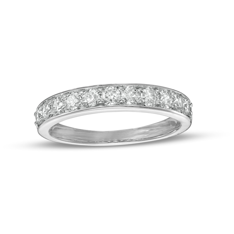 0.58 CT. T.W. Diamond Eleven Stone Anniversary Band in 10K White Gold