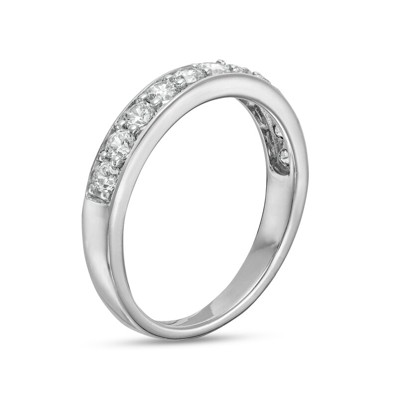 0.58 CT. T.W. Diamond Eleven Stone Anniversary Band in 10K White Gold