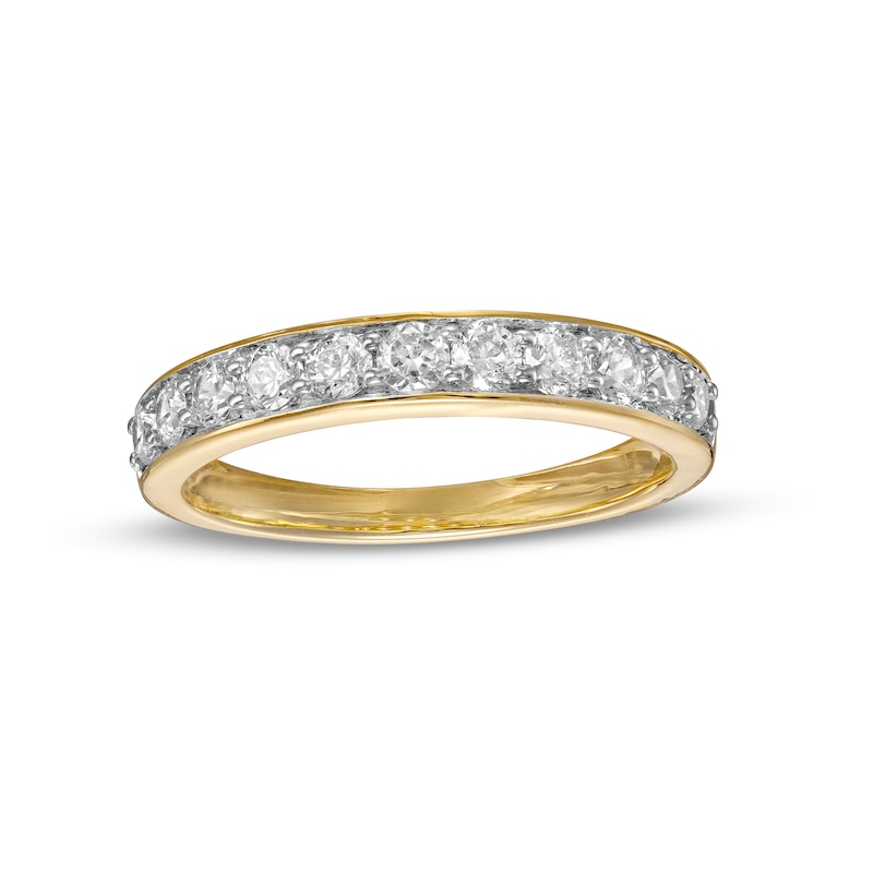 0.58 CT. T.W. Diamond Eleven Stone Anniversary Band in 10K Gold