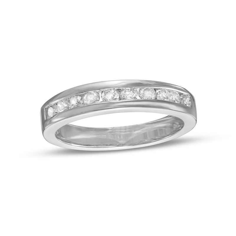 0.45 CT. T.W. Diamond Ten Stone Anniversary Band in 10K White Gold