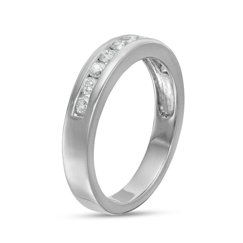 0.45 CT. T.W. Diamond Ten Stone Anniversary Band in 10K White Gold