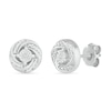 Thumbnail Image 2 of Diamond Accent Spiral Stud Earrings in Sterling Silver