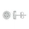 Thumbnail Image 3 of Diamond Accent Spiral Stud Earrings in Sterling Silver