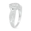 Thumbnail Image 3 of Composite Pear-Shaped Diamond Accent Crossover Twist Shank Ring in Sterling Silver