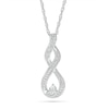 Diamond Accent Infinity Twist Pendant in Sterling Silver