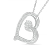 Thumbnail Image 2 of Diamond Accent Tilted Heart Pendant in Sterling Silver