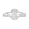 Thumbnail Image 2 of Composite Oval Diamond Accent Split Shank Ring in Sterling Silver