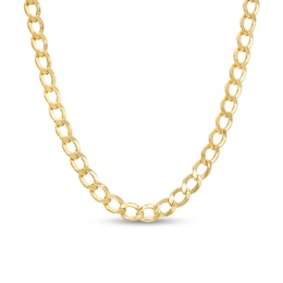 3.5mm Semi-Solid Curb Chain Necklace in 10K Gold