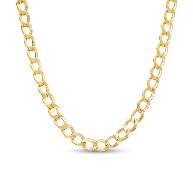 3.5mm Curb Chain Necklace in Hollow 10K Gold