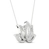 Thumbnail Image 2 of By Women for Women 0.25 CT. T.W. Diamond Lotus Flower Necklace in 10K White Gold