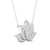 Thumbnail Image 1 of By Women for Women 0.33 CT. T.W. Diamond Lotus Flower Necklace in 10K White Gold