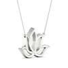Thumbnail Image 2 of By Women for Women 0.33 CT. T.W. Diamond Lotus Flower Necklace in 10K White Gold