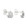 Thumbnail Image 4 of By Women for Women 0.25 CT. T.W. Diamond Lotus Flower Stud Earrings in 10K White Gold