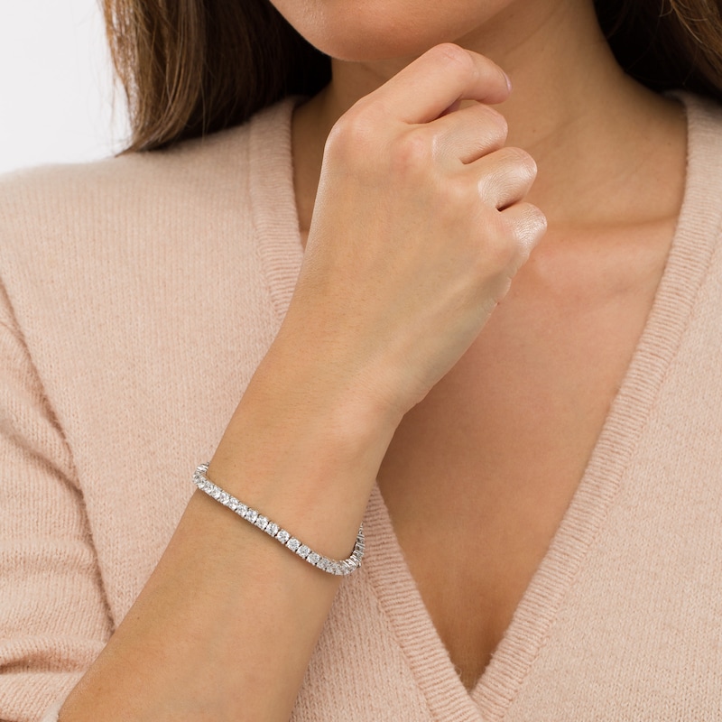 Main Image 2 of 10.00 CT. T.W. Diamond Tennis Bracelet in 10K White Gold – 7.5"
