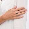 Thumbnail Image 2 of 0.16 CT. T.W. Composite Oval Diamond Frame Vintage-Style Promise Ring in 10K White Gold