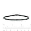 Thumbnail Image 4 of Vera Wang Men 3.0mm Black Spinel Tennis Bracelet in Sterling Silver with Black Ruthenium