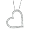 Thumbnail Image 1 of 0.085 CT. T.W. Diamond Heart Pendant in Sterling Silver