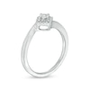 Thumbnail Image 2 of 0.065 CT. T.W. Diamond Frame Tilted Square Ring in Sterling Silver