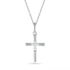 Thumbnail Image 1 of Diamond Accent Six Stone Cross Pendant in Sterling Silver