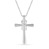 Thumbnail Image 0 of Diamond Accent Infinity Cross Pendant in Sterling Silver