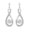 0.065 CT. T.W. Diamond Infinity Loop Earrings in Sterling Silver