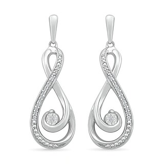0.065 CT. T.W. Diamond Infinity Loop Earrings in Sterling Silver
