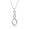 Thumbnail Image 1 of 0.04 CT. T.W. Diamond Twist Pendant in Sterling Silver