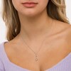 Thumbnail Image 2 of 0.04 CT. T.W. Diamond Twist Pendant in Sterling Silver