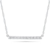 Thumbnail Image 1 of 0.23 CT. T.W. Diamond Bar Necklace in Sterling Silver