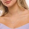 Thumbnail Image 2 of 0.23 CT. T.W. Diamond Bar Necklace in Sterling Silver