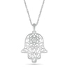 Thumbnail Image 0 of Diamond Accent Hamsa Pendant in Sterling Silver