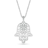 Thumbnail Image 1 of Diamond Accent Hamsa Pendant in Sterling Silver