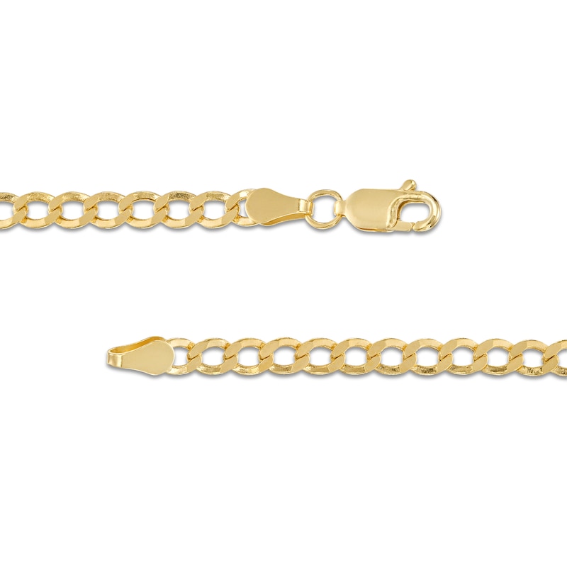 Main Image 3 of 3.5mm Curb Chain Necklace in Hollow 10K Gold – 22"